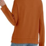 Women's Long Sleeve T-Shirts Solid Color Loose Fit Cute Basic Flowy Tops Spring Fall Casual Blouse