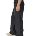 Plaid&Plain Men's Hip Hop Baggy Jeans Casual Wide Leg Y2k Skateboard Vintage Denim Pants Streetwear