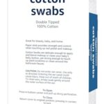 Amazon Basics Cotton Swabs for Personal Hygiene and Baby Care, 500 Count, 1 Pack