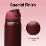 Owala FreeSip Insulated Stainless Steel Water Bottle with Straw, BPA-Free Sports Water Bottle, Great for Travel, 32 Oz, Black Cherry - Image 2
