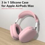 Silicone Case Cover for AirPods Max Headphones, Ear Pad Case Cover/Ear Cups Cover/Headband Cover for AirPods Max (USB-C/Lightning)(2024/2020),Accessories Silicone Protector for Apple AirPods Max, Pink | Ear Pad Case Cover, Ear Cups Cover, Headband Cover, USB-C, Lightning, 2024 - Image 3