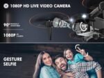 AVIALOGIC Mini Drone with Camera for Kids, Remote Control Helicopter Toys Gifts for Boys Girls, FPV RC Quadcopter with 1080P HD Live Video Camera, Altitude Hold, Gravity Control, 2 Batteries, Black - Image 6