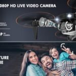 AVIALOGIC Mini Drone with Camera for Kids, Remote Control Helicopter Toys Gifts for Boys Girls, FPV RC Quadcopter with 1080P HD Live Video Camera, Altitude Hold, Gravity Control, 2 Batteries, Black