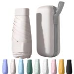 UPF50+ Mini Travel Sun Umbrella for Purse With Case,Small Compact UV Umbrella Protection Sun,Lightweight Portable Parasol Windproof for Women Men Kids - Image 5