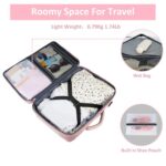 Taygeer Travel Backpack for Women, Carry On Backpack with USB Charging Port & Shoe Pouch, TSA 15.6inch Laptop Mochila Flight Approved, Nurse Bag Casual Daypack for Weekender Business Hiking, Pink - Image 2