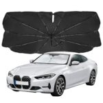 EcoNour Umbrella Windshield Sun Shade for Car | Foldable Umbrella Sun Shield | UV & Heat Protection for Front Window Shade with Storage Pouch | Fits Sedans Truck & SUVs | Medium 57"x 33" Visit the EcoNour Store