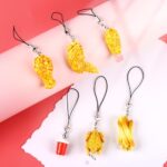 ZLSPTK Cute Phone Charms Pink Cellphone Charms for Case Kawaii Charm for Phone Black Car Keychain Charm Kit White Mobilephone Keychain Aesthetic Accessories for Bag Airpods Camera Pendant Decor - Image 2