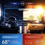 2025 Windshield Sun Shade Umbrella, Foldable Car Umbrella Sunshade with UV Block Car Front Window (Heat Insulation Protection) for Auto Windshield Covers Trucks Cars (Large) - Image 6