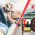 Car Roadside Emergency Kit, with Jumper Cables Automotive Kit,Car Safety Roadside Assistance Kit Headlamp,Tow Straps, Safety Hammers, Rainwear, Gloves.Black Visit the LIANXIN Store