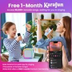 Karaoke Machine for Kids, 2026 TOP Birthday Gifts Toys Ideas for Boys Ages 4, 5, 6, 7, 8, 9, 10, 12+ Years Old, Portable Mini MP3 Player with 2 Wireless Mics for Party - Image 2
