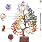 YATSKIA Chakra Crystal Tree - Handmade Healing Crystal Trees with 7 Chakra Stones | Tree of Life for Meditation | Feng Shui | Birthday Gift for Woman | Gifts for Women | Home Decor | Office Decor