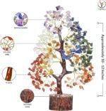 YATSKIA Chakra Crystal Tree - Handmade Healing Crystal Trees with 7 Chakra Stones | Tree of Life for Meditation | Feng Shui | Birthday Gift for Woman | Gifts for Women | Home Decor | Office Decor - Image 3