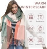 YSense Winter Scarf for Women, Fashion Long Plaid Scarves Warm Big Tartan Blanket Wrap Shawl Ladies Gifts - Image 4
