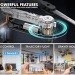 AVIALOGIC Mini Drone with Camera for Kids, Remote Control Helicopter Toys Gifts for Boys Girls, FPV RC Quadcopter with 1080P HD Live Video Camera, Altitude Hold, Gravity Control, 2 Batteries, Black