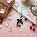 Nalefow Phone Charms Strap Cute Cherry CellPhone Straps Aesthetic Pink Red Black BlueCherry Phone Chain for Camera Keychain Bag Pendant Decor Gift - Image 4