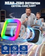 Karaoke Machine for Kids, 2026 TOP Birthday Gifts Toys Ideas for Boys Ages 4, 5, 6, 7, 8, 9, 10, 12+ Years Old, Portable Mini MP3 Player with 2 Wireless Mics for Party - Image 7