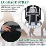 MATEIN Travel Laptop Backpack, Business Anti Theft Slim Sturdy Laptops Backpack with USB Charging Port, Water Resistant College School Computer Bag Gift for Men & Women Fits 15.6 Inch Notebook, Grey - Image 2