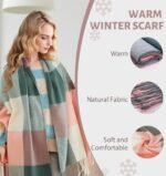 YSense Winter Scarf for Women, Fashion Long Plaid Scarves Warm Big Tartan Blanket Wrap Shawl Ladies Gifts - Image 3