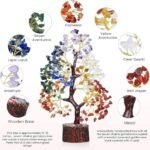 YATSKIA Chakra Crystal Tree - Handmade Healing Crystal Trees with 7 Chakra Stones | Tree of Life for Meditation | Feng Shui | Birthday Gift for Woman | Gifts for Women | Home Decor | Office Decor