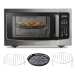 TOSHIBA EM131A5C-BS Countertop Microwave Ovens 1.2 Cu Ft, 12.4" Removable Turntable Smart Humidity Sensor 12 Auto Menus Mute Function ECO Mode Easy Clean Interior Black Color 1000W - Image 6