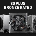 MSI MAG A1250GL PCIE5, Fully Modular Compact Gaming 1250W Power Supply, 80+ Gold, ATX 3.1 & PCIe 5.1 Ready, Native Dual-Color 12V-2x6 Cable, 10 Year Warranty