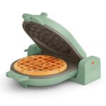 bella Flip-n-Store Waffle Maker with EverGood™ Ceramic Nonstick Coating, Fits-anywhere™ Kitchenware, Power Indicator Light, Cool Touch Handle & Cord Wrap, 7” Wide & 1" Deep Plates, 1000 Watt, Seaglass