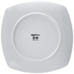 Amazon Basics 18 Piece Kitchen Dinnerware Set, Dishwasher and Microwave Safe, Square Plates, Bowls, Service for 6, Modern Beams - Image 2