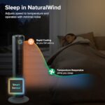 LEVOIT Tower Fan for Bedroom, Standing Fan with 28dB Quiet for Sleep, Remoter, 12H Timer, 25ft/s Velocity, 5 Speeds, 4 Modes, 90° Oscillation for Home, Office, Indoor, Bladeless 36 inch, White - Image 5