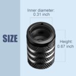 Tire Valve Stem Cap Cover - (5 Pack) Tire Air Cap Metal with Plastic Liner Corrosion Resistant Leak-Proof American Flag for Car Truck Motorcycle Bike Black - Image 7