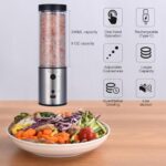 Larger Capacity Electric Salt and Pepper Grinder Set, Rechargeable Salt and Pepper Shakers Set, Kitchen Gadgets Salt and Pepper Mill - Image 2
