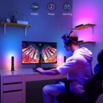 Govee Smart LED Light Bars, Work with Alexa and Google Assistant, RGBICWW WiFi TV Backlights with Scene and Music Modes for Gaming, Pictures, PC, Room Decoration