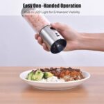 Larger Capacity Electric Salt and Pepper Grinder Set, Rechargeable Salt and Pepper Shakers Set, Kitchen Gadgets Salt and Pepper Mill - Image 4