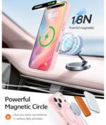 FNTCASE for iPhone 17 Pro-Max Case: [Compatible with Magsafe] Translucent Matte Cases with [Full Camera Protection] [Screen Protector] Military Grade Shockproof Protective Phone Cover - Light Pink - Image 2