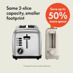bella 2 Slice Slim Toaster, Fits-anywhere™ Kitchenware, 6 Setting Shade Control with Reheat & Cancel Buttons, Fits sourdough, 10” Long Slot, Anti Jam & Auto Shutoff, 900 Watt, Oatmilk - Image 2