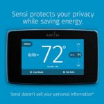 Emerson Sensi Touch Wi-Fi Smart Thermostat with Touchscreen Color Display, Works with Alexa, Energy Star Certified, C-wire Required, ST75 Black 5.625" x 3.4" x 1.17" - Image 5