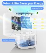 Dehumidifier, 35 OZ Small Dehumidifiers for Bedroom for Home, Quiet with Auto Shut Off, Dehumidifiers for Bedroom (280 sq. ft), Bathroom, RV, Closet, White - Image 3