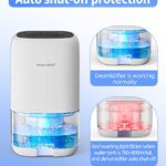 Dehumidifier, 35 OZ Small Dehumidifiers for Bedroom for Home, Quiet with Auto Shut Off, Dehumidifiers for Bedroom (280 sq. ft), Bathroom, RV, Closet, White