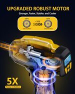 KeenPower Tire Inflator Portable Air Compressor - Super Fast - 21V Rechargeable Battery Powered Handheld 160PSI Tire Inflator, Dual Power Supply Modes, Portable Air Pump for Car Motorcycle E-Bike - Image 2