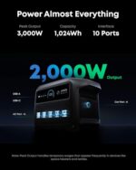 Anker SOLIX C1000 Gen 2 Portable Power Station with 200W Bifacial Solar Panel, 2,000W (Peak 3,000W) Solar Generator, Full Charge in 49 Min, 1,024Wh LiFePO4 Battery - Image 6