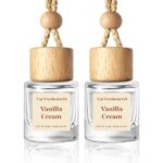 HoogaLife Car Air Freshener Diffuser 2 Pack Hanging Air Freshener Diffuser - Vanilla Cream Fragrance Oil Air D iffuser for Car, 45+ days Long Lasting Fragrance Made in USA C ar Air Fresheners (V54) - Image 4