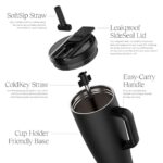 BrüMate Era Flip 40oz Tumbler with Covered Flip Down Straw | 100% Leakproof Insulated Tumbler | Made of Stainless Steel | Cup Holder Friendly Base | 40oz (Mocha) - Image 4