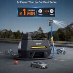 AstroAI Tire Inflator Portable Air Compressor Air Pump for Car Tires-Car Accessories, 9.8Ft Cord-12V DC-Powered Auto Pump with Digital Pressure Gauge, Emergency LED Light for Bicycle, Balloons, Yellow