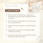 AROIC Car Air Freshener for Women, 6 Pack Air Freshener Diffuser, Hanging Air Fragrance Essential Oil Diffuser, Car Scents Accessories Cute Car Interior Decor, Romantic Valentines Day Gift for Her - Image 6