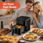 NEWBULIG Air Fryer, Compact Digital 3 Qt Airfryer with Nonstick Plate & Dishwasher Safe Basket, Quick Easy Meals, Features Auto Shutoff and Simple Touchscreen, Ideal for Small Spaces - Image 7