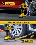 KeenPower Tire Inflator Portable Air Compressor - Super Fast - 21V Rechargeable Battery Powered Handheld 160PSI Tire Inflator, Dual Power Supply Modes, Portable Air Pump for Car Motorcycle E-Bike - Image 7