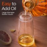 YARRAMATE 16oz/470ml Glass Olive Oil Sprayer for Cooking with Stickers, 2 in 1 Oil Dispenser for Kitchen Gadgets, Food Grade Premium Spray Bottle with Portion Control for Salad, Frying, BBQ (Green) - Image 2