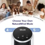 LEVOIT Tower Fan for Bedroom, Standing Fan with 28dB Quiet for Sleep, Remoter, 12H Timer, 25ft/s Velocity, 5 Speeds, 4 Modes, 90° Oscillation for Home, Office, Indoor, Bladeless 36 inch, White - Image 3