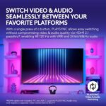 Logitech G Astro A50 X Multi-Platform Wireless Gaming Headset + Base Station for PS5/Xbox/PC: PLAYSYNC Video & Audio Switcher, HDMI 2.1 4K 120Hz VRR, <24bit/48kHz, 24hr Battery, 2.4GHz & BT - Black - Image 3