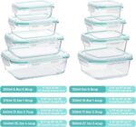 Vtopmart 8 Pack Glass Food Storage Containers with Airtight Lids, Glass Meal Prep Containers, Lunch Office Meal for Microwave, Oven, Freezer and Dishwasher, BPA Free - Image 5