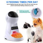 Dogs and Cats Feeder, Smart Automatic Pet Feeder Food Bowl Tank 6L Auto Pet Dry Food Dispenser 1~39 Portions Meal for Small and Large Pets (Black) - Image 6